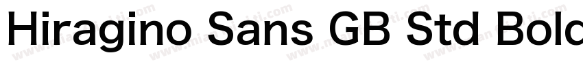 Hiragino Sans GB Std Bold字体转换